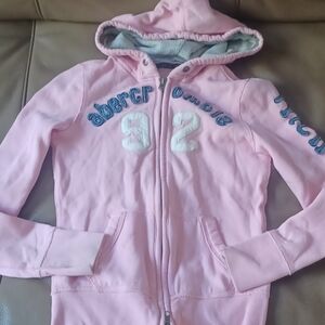 Abercrombie & Fitch Kids Pink Hoodie with Blue Accents